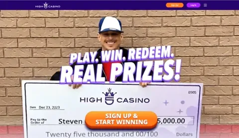High 5 Casino homepage