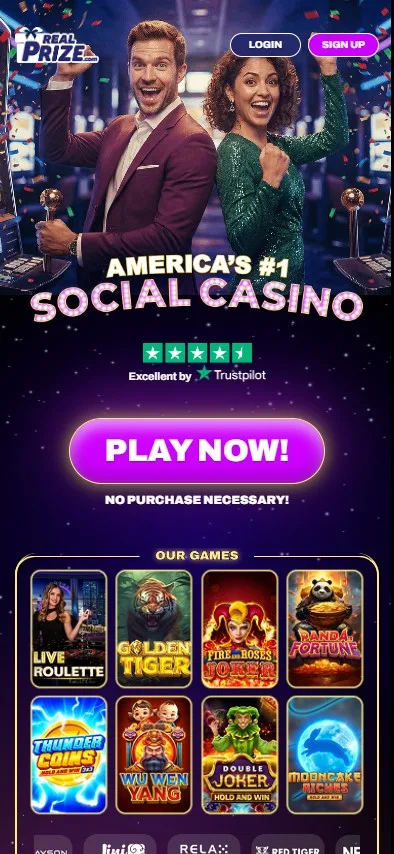 RealPrize mobile view